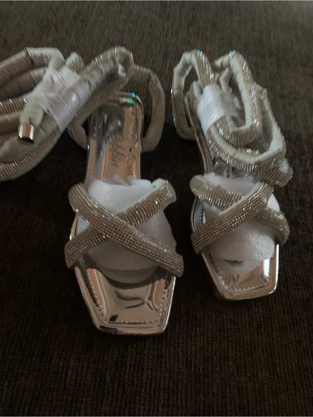 Cape Robbin Natalee Strappy Sandals with Gem Detail